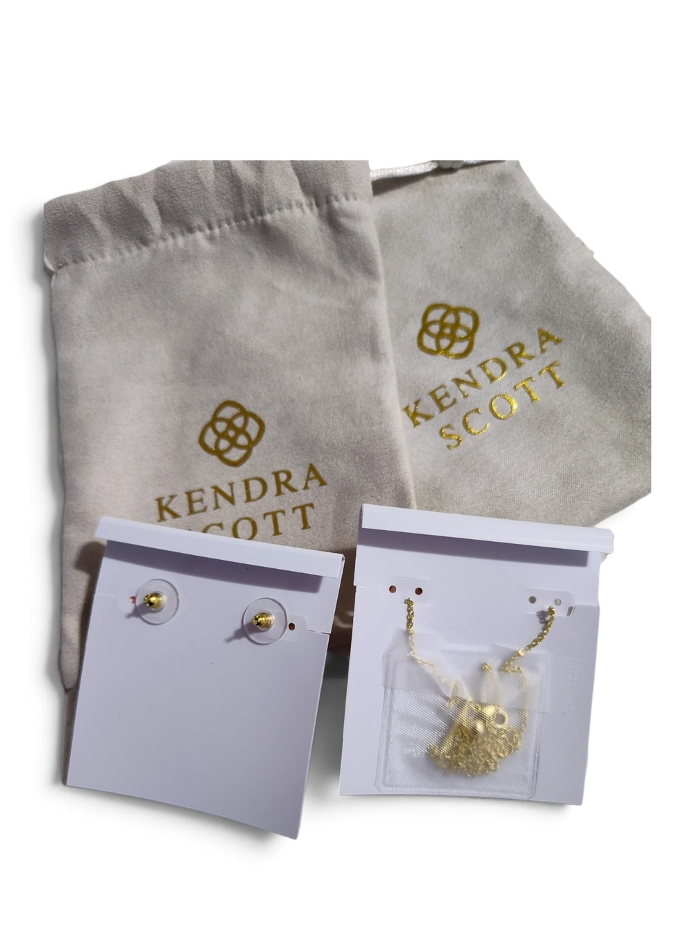 🆕️ Kendra Scott X LoveShackFancy Pink Bow Necklace & Earrings Set Gold Plating - Picture 5 of 8